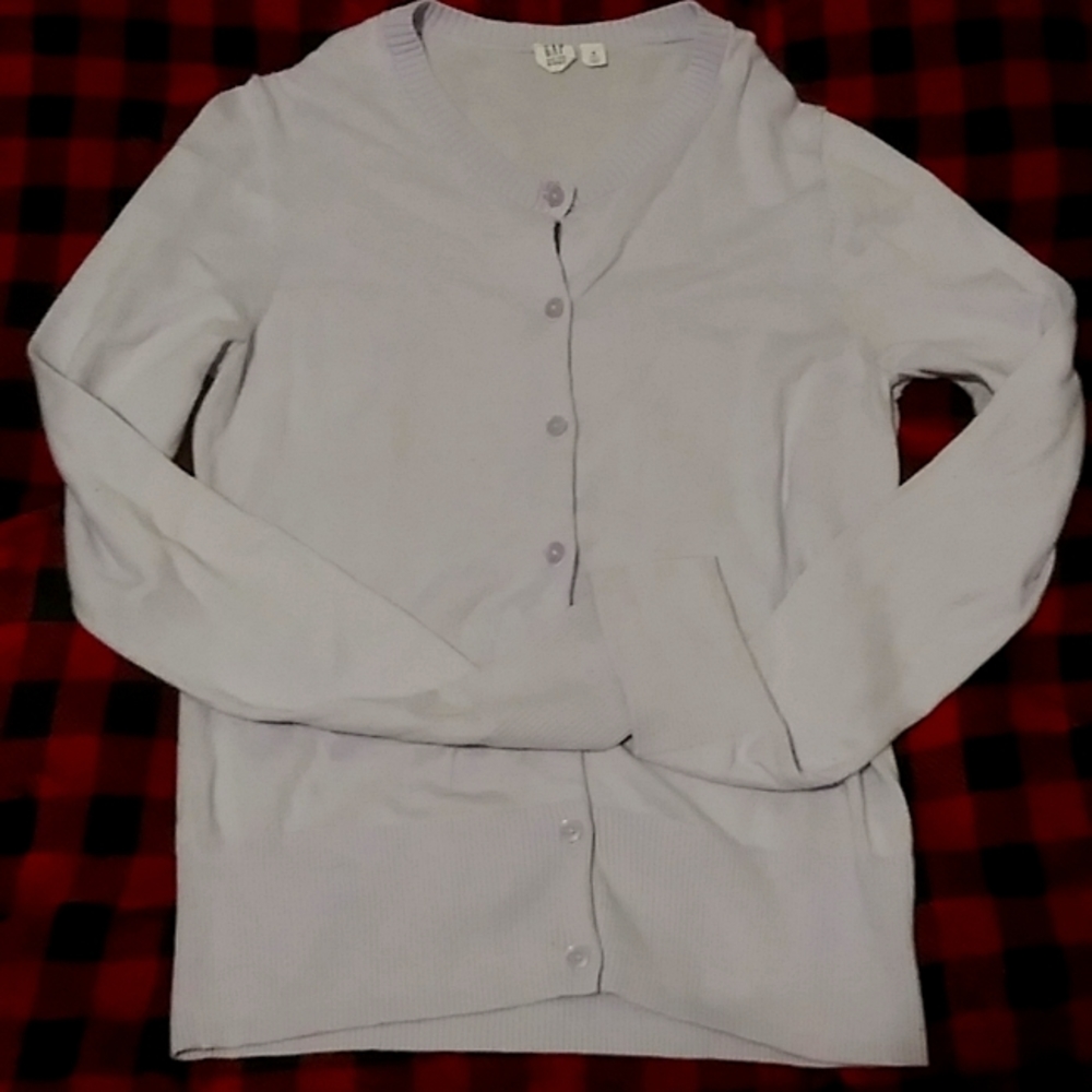 Oxford purple/light purple lightweight cardigan by gap size medium tall